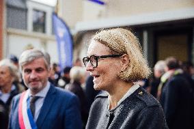 Marie-Pierre Vedrenne at inauguration of police headquarters in Dinard