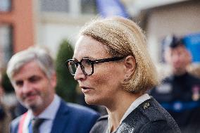 Marie-Pierre Vedrenne at inauguration of police headquarters in Dinard