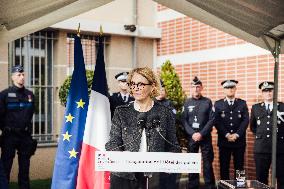 Marie-Pierre Vedrenne at inauguration of police headquarters in Dinard