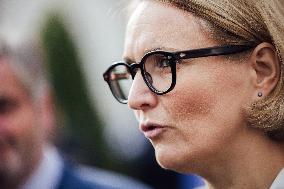 Marie-Pierre Vedrenne at inauguration of police headquarters in Dinard