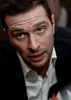 Jordan Bardella signs copies of his book Ce que veulent les Français - Nice