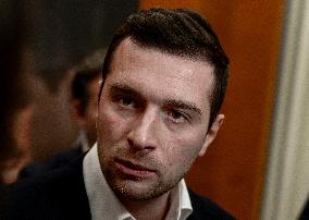 Jordan Bardella signs copies of his book Ce que veulent les Français - Nice