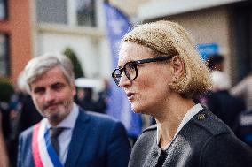 Marie-Pierre Vedrenne at inauguration of police headquarters in Dinard