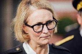 Marie-Pierre Vedrenne at inauguration of police headquarters in Dinard