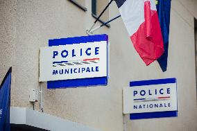 Marie-Pierre Vedrenne at inauguration of police headquarters in Dinard