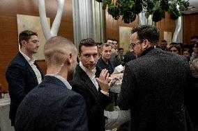 Jordan Bardella signs copies of his book Ce que veulent les Français - Nice