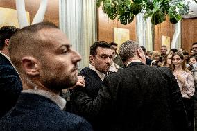 Jordan Bardella signs copies of his book Ce que veulent les Français - Nice