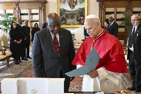 Pope Leo XIV Meets President Of South Africa - Vatican