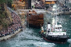 16th Century Basque Whaler Replica Launching- Pasaia