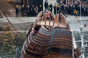 16th Century Basque Whaler Replica Launching- Pasaia