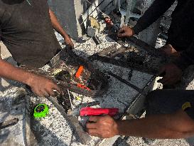 Gaza Man Rebuilds Bombed Bakery - Gaza Strip