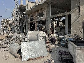 Gaza Man Rebuilds Bombed Bakery - Gaza Strip