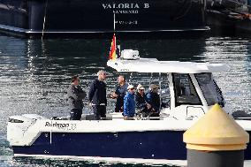 Juan Carlos I at Regattas at the Club Nautico de Sanxenxo - Spain