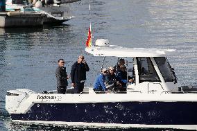 Juan Carlos I at Regattas at the Club Nautico de Sanxenxo - Spain