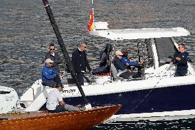Juan Carlos I at Regattas at the Club Nautico de Sanxenxo - Spain