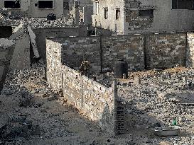 Gaza Man Rebuilds Bombed Bakery - Gaza Strip