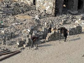 Gaza Man Rebuilds Bombed Bakery - Gaza Strip