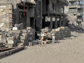 Gaza Man Rebuilds Bombed Bakery - Gaza Strip
