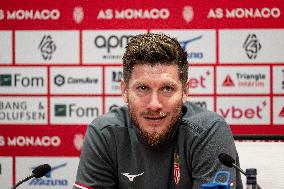 AS Monaco Training and Press Conference - La Turbie