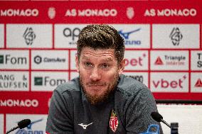 AS Monaco Training and Press Conference - La Turbie