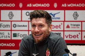 AS Monaco Training and Press Conference - La Turbie