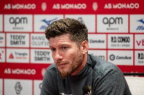 AS Monaco Training and Press Conference - La Turbie