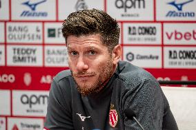 AS Monaco Training and Press Conference - La Turbie