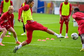 AS Monaco Training and Press Conference - La Turbie