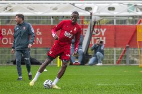 AS Monaco Training and Press Conference - La Turbie