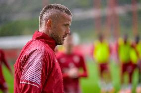 AS Monaco Training and Press Conference - La Turbie