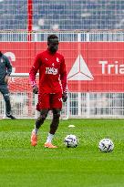 AS Monaco Training and Press Conference - La Turbie