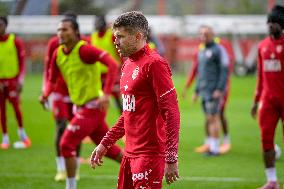 AS Monaco Training and Press Conference - La Turbie