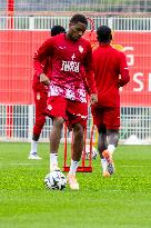 AS Monaco Training and Press Conference - La Turbie