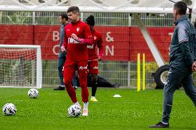 AS Monaco Training and Press Conference - La Turbie