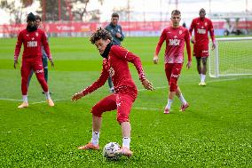 AS Monaco Training and Press Conference - La Turbie