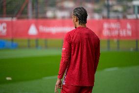 AS Monaco Training and Press Conference - La Turbie