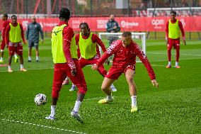 AS Monaco Training and Press Conference - La Turbie