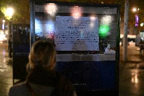 Tribute to victims Ten years after the November 13 attacks - Paris