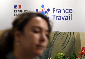 Forum for employment on Place de la Concorde in Paris