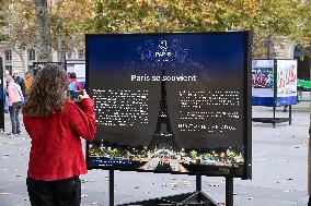 Dix ans apres les attentats du 13 Novembre, les Parisiens se recueillent place de la Republique.