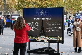 Dix ans apres les attentats du 13 Novembre, les Parisiens se recueillent place de la Republique.