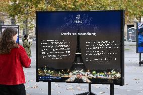 Dix ans apres les attentats du 13 Novembre, les Parisiens se recueillent place de la Republique.