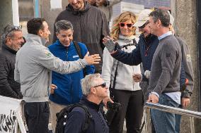 King Juan Carlos Participates In The Second Day Of Sanxenxo Regattas - Spain