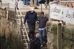 King Juan Carlos Participates In The Second Day Of Sanxenxo Regattas - Spain