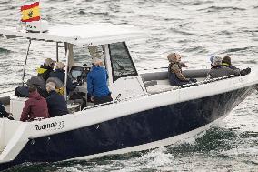 King Juan Carlos Participates In The Second Day Of Sanxenxo Regattas - Spain