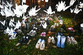 Pro-Palestinian Visual Intervention at GLOW Eindhoven - Netherlands