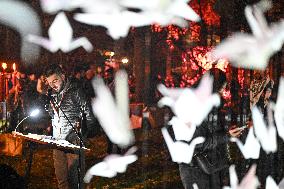 Pro-Palestinian Visual Intervention at GLOW Eindhoven - Netherlands