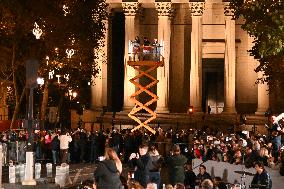 Christmas Lights Illuminate Faubourg Saint Honore - Paris