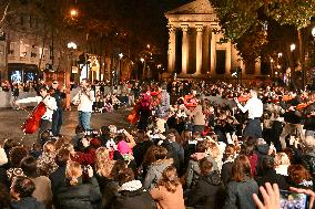 Christmas Lights Illuminate Faubourg Saint Honore - Paris