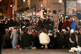 Christmas Lights Illuminate Faubourg Saint Honore - Paris